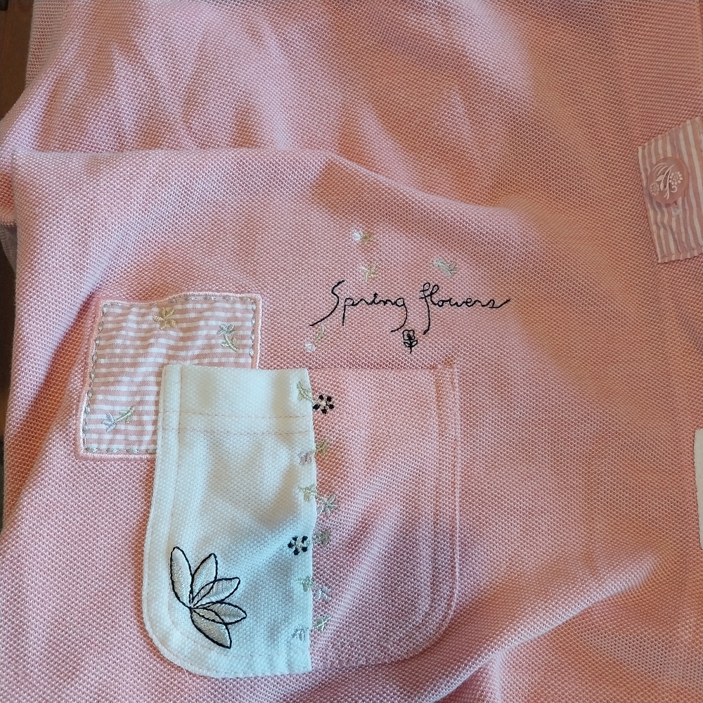 Vintage Koret Size Large Pink Spring Flowers Embroidered Cottagecore Cardigan - Picture 10 of 13